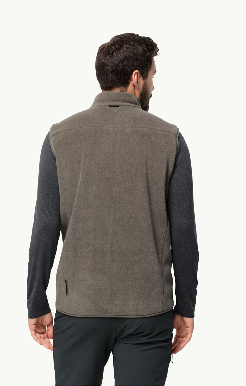 Jack Wolfskin Waldseig FZ Vest Mens in Cold Coffee-1